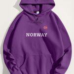 Norway, Φούτερ με Κουκούλα σε Μωβ Χρώμα