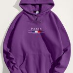 Paris La Vie, Φούτερ με Κουκούλα σε Μωβ Χρώμα