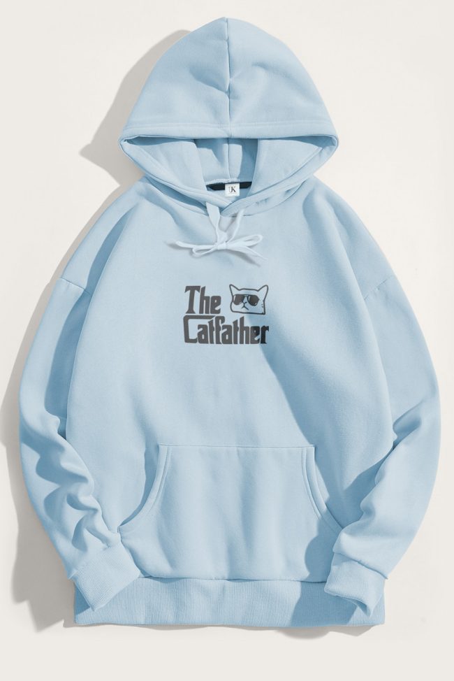 The Catfather, Φούτερ με Κουκούλα σε Γαλάζιο Χρώμα