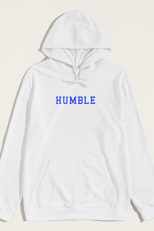 Humble Print, Φούτερ με Κουκούλα σε Λευκό Χρώμα