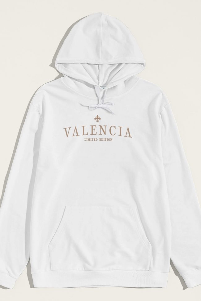 Valencia Limited, Φούτερ με Κουκούλα σε Λευκό Χρώμα