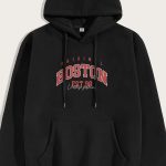 Boston Original, Φούτερ με Κουκούλα σε Μαύρο Χρώμα