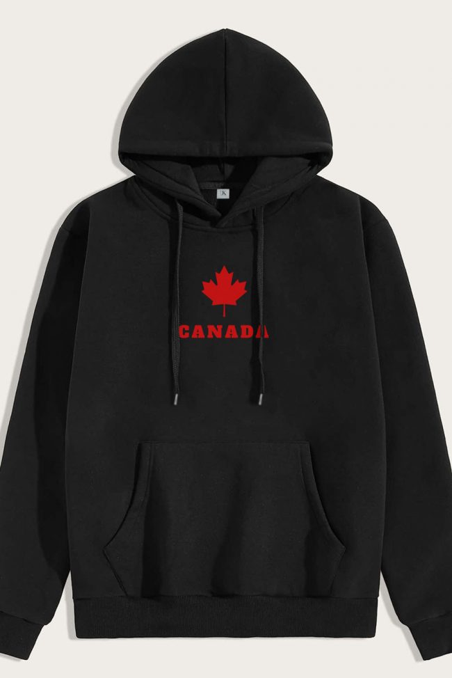 Canada, Φούτερ με Κουκούλα σε Μαύρο Χρώμα