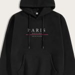 Paris Dream Makers, Φούτερ με Κουκούλα σε Μαύρο Χρώμα