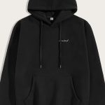 Minimal United, Φούτερ με Κουκούλα σε Μαύρο Χρώμα