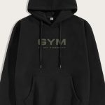 Gym Therapy, Φούτερ με Κουκούλα σε Μαύρο Χρώμα
