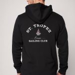 St. Tropez Sailing Club, Φούτερ με Κουκούλα σε Μαύρο Χρώμα