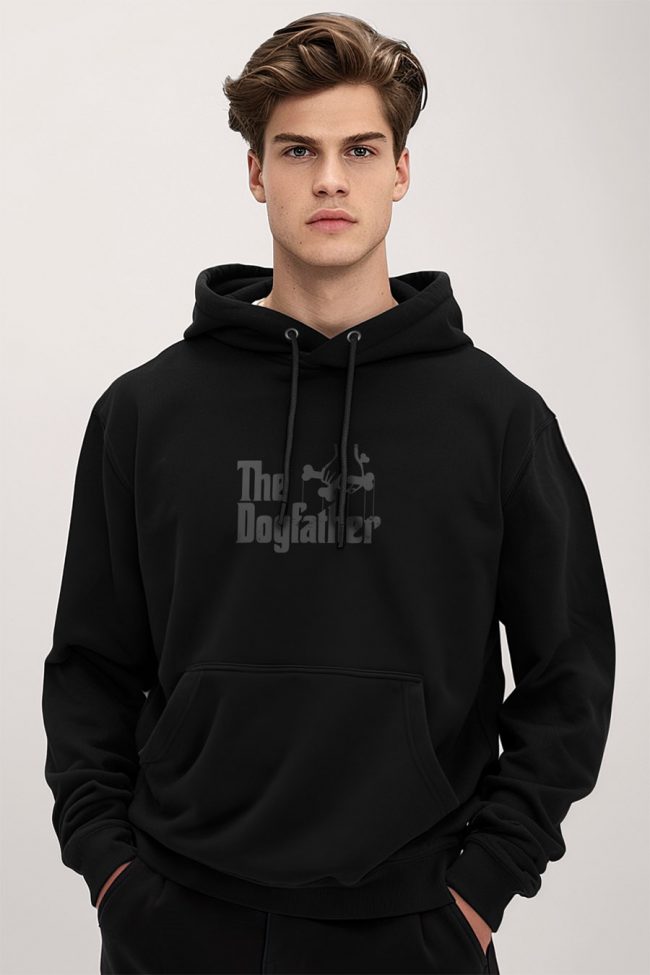 The Dogfather, Φούτερ με Κουκούλα σε Μαύρο Χρώμα