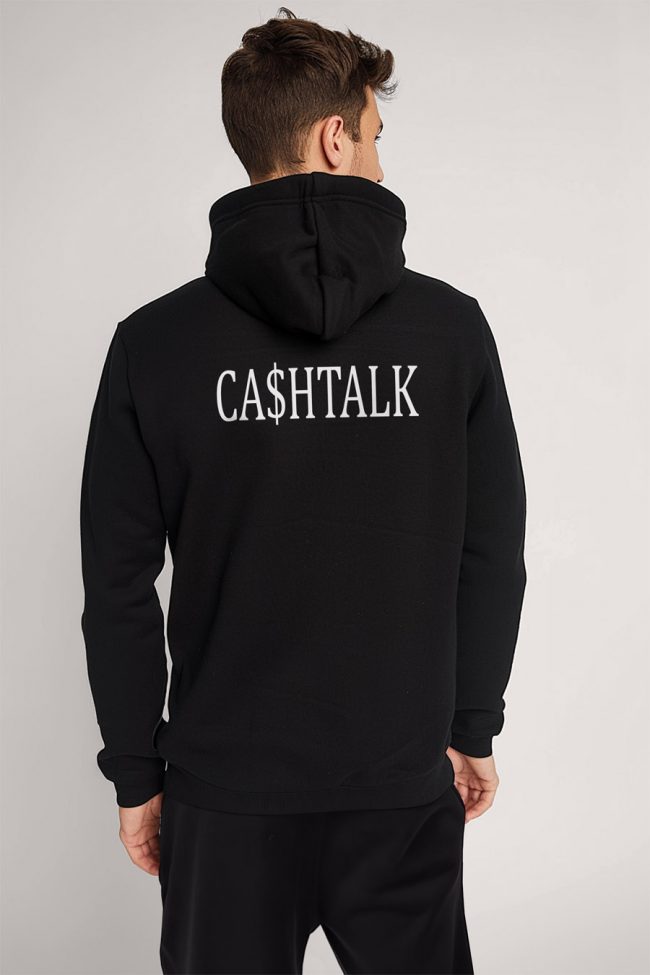 Cashtalk, Φούτερ με Κουκούλα σε Μαύρο Χρώμα