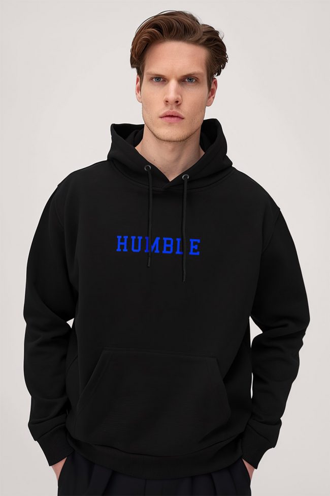 Humble Print, Φούτερ με Κουκούλα σε Μαύρο Χρώμα
