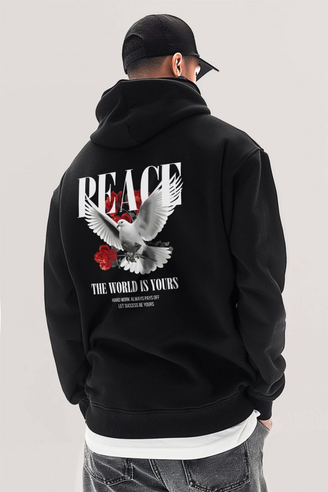 The World Is Yours, Φούτερ με Κουκούλα σε Μαύρο Χρώμα