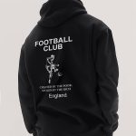 Football Club, Φούτερ με Κουκούλα σε Μαύρο Χρώμα