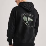 Monaco Cocktail Club, Φούτερ με Κουκούλα σε Μαύρο Χρώμα