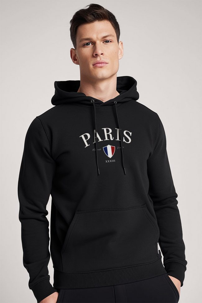 Paris Xxxiii, Φούτερ με Κουκούλα σε Μαύρο Χρώμα