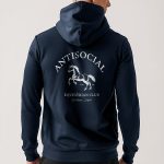 Antisocial Club, Φούτερ με Κουκούλα σε Μπλε Χρώμα