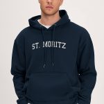 St. Moritz, Φούτερ με Κουκούλα σε Μπλε Χρώμα