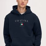 Cortina Ski Club, Φούτερ με Κουκούλα σε Μπλε Χρώμα
