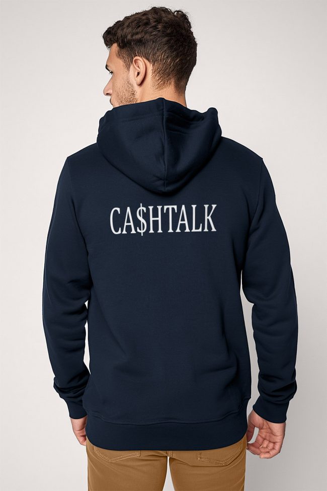 Cashtalk, Φούτερ με Κουκούλα σε Μπλε Χρώμα