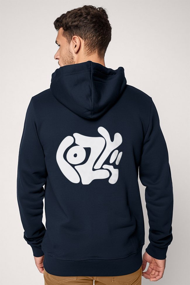 Cozy, Φούτερ με Κουκούλα σε Μπλε Χρώμα