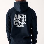 Antisocial Lifting Club, Φούτερ με Κουκούλα σε Μπλε Χρώμα