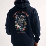 Blue Dragon Japan, Φούτερ με Κουκούλα σε Μπλε Χρώμα