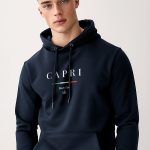 Capri Yacht Club, Φούτερ με Κουκούλα σε Μπλε Χρώμα