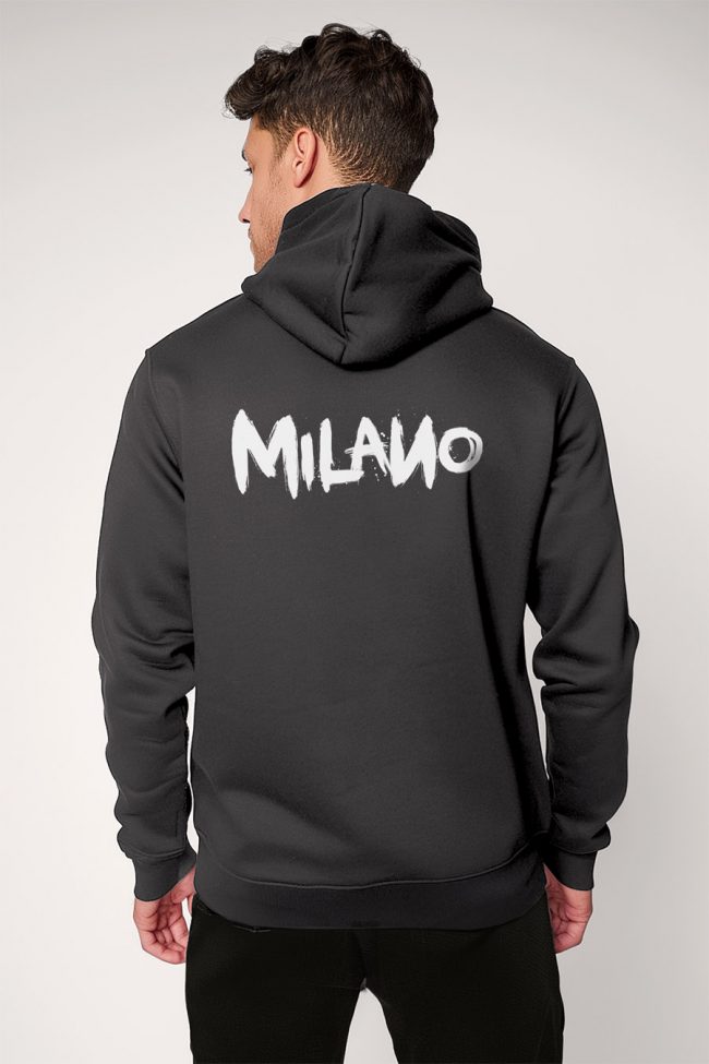 Milano, Φούτερ με Κουκούλα σε Iron Grey Χρώμα