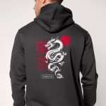 Tokyo Rising Dragon, Φούτερ με Κουκούλα σε Iron Grey Χρώμα