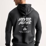 Never Alone, Φούτερ με Κουκούλα σε Iron Grey Χρώμα