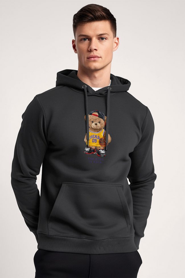 Team Bear Teddy, Φούτερ με Κουκούλα σε Iron Grey Χρώμα