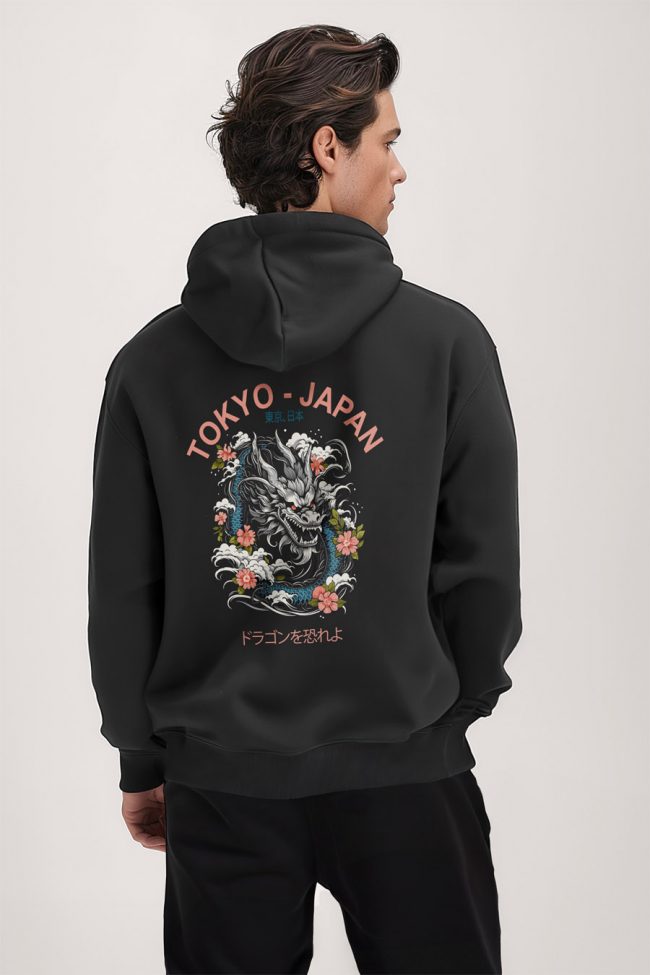 Blue Dragon Japan, Φούτερ με Κουκούλα σε Iron Grey Χρώμα