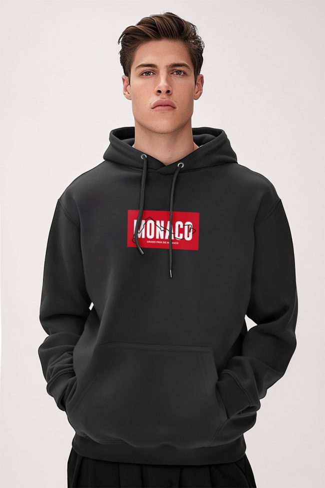Monaco Circuit, Φούτερ με Κουκούλα σε Iron Grey Χρώμα
