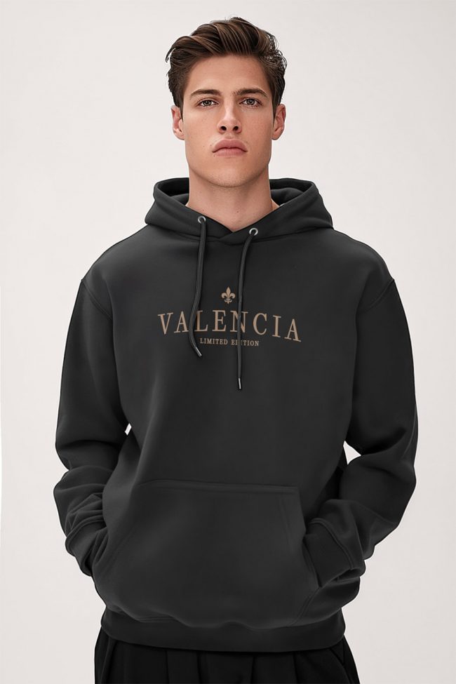 Valencia Limited, Φούτερ με Κουκούλα σε Iron Grey Χρώμα