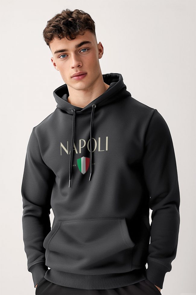 Napoli, Φούτερ με Κουκούλα σε Iron Grey Χρώμα