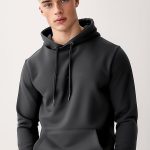Mont Blanc Grey Calligraphy, Φούτερ με Κουκούλα σε Iron Grey Χρώμα