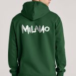 Milano, Φούτερ με Κουκούλα σε Πράσινο Χρώμα