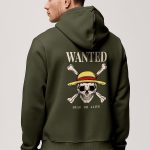 Wanted Dead Or Alive, Φούτερ με Κουκούλα σε Χακί Χρώμα