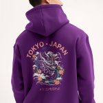 Blue Dragon Japan, Φούτερ με Κουκούλα σε Μωβ Χρώμα