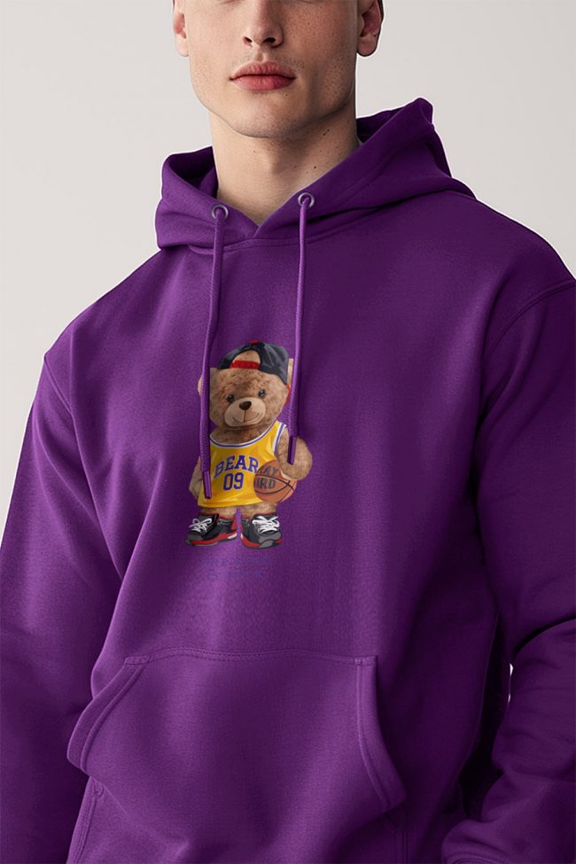 Team Bear Teddy, Φούτερ με Κουκούλα σε Μωβ Χρώμα