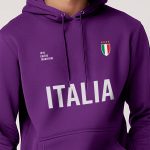 Italia Bold, Φούτερ με Κουκούλα σε Μωβ Χρώμα