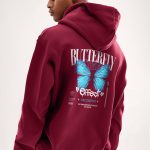 Butterfly Effect, Φούτερ με Κουκούλα σε Μπορντώ Χρώμα