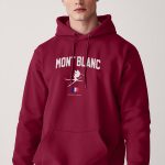 Mont Blanc Alps, Φούτερ με Κουκούλα σε Μπορντώ Χρώμα