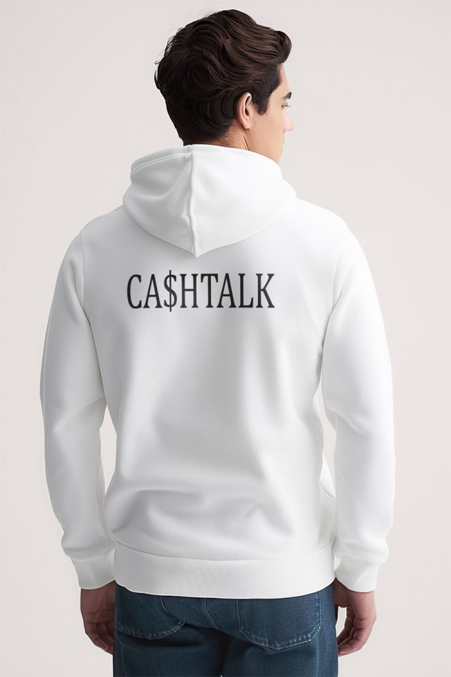Cashtalk, Φούτερ με Κουκούλα σε Λευκό Χρώμα