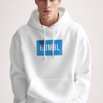 Humble In Blue, Φούτερ με Κουκούλα σε Λευκό Χρώμα
