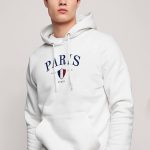 Paris Xxxiii, Φούτερ με Κουκούλα σε Λευκό Χρώμα