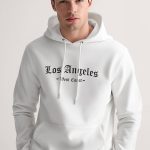 West Coast Los Angeles, Φούτερ με Κουκούλα σε Λευκό Χρώμα