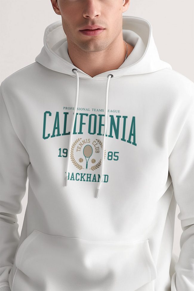 California Tennis Club, Φούτερ με Κουκούλα σε Λευκό Χρώμα