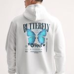 Butterfly Effect, Φούτερ με Κουκούλα σε Λευκό Χρώμα