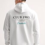 Club 1983, Φούτερ με Κουκούλα σε Λευκό Χρώμα