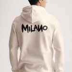 Milano, Φούτερ με Κουκούλα σε Εκρού Χρώμα
